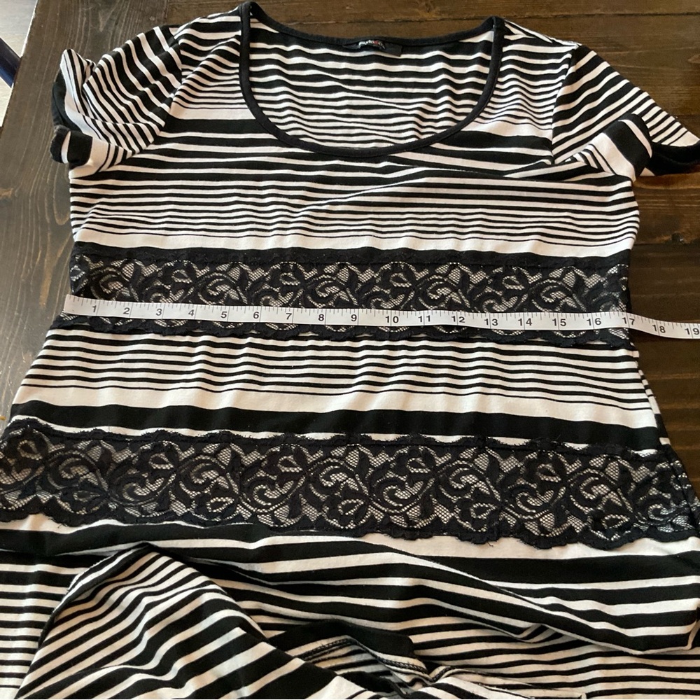 Style & Co. Black and White Striped Maxi Dress - Picture 7 of 9